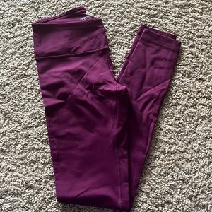 90 degree maroon high waisted leggings